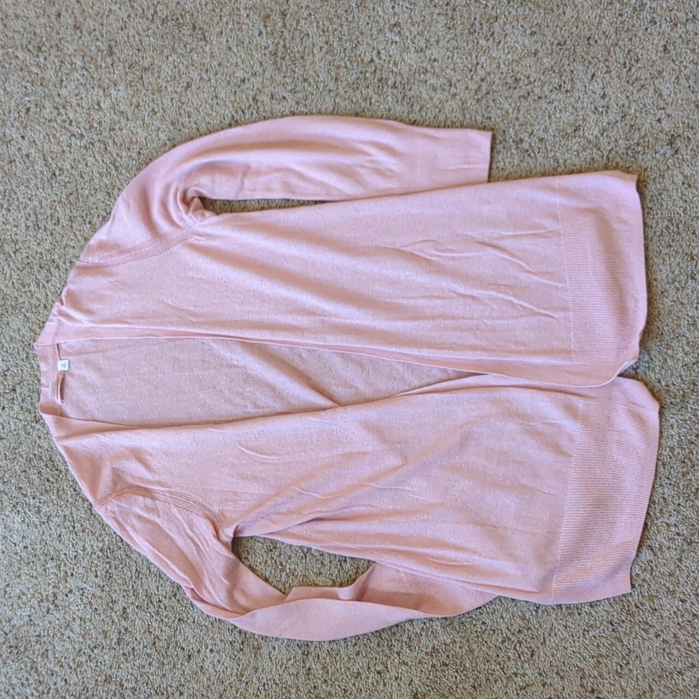 Women's Light Pink GAP Lightweight Cardigan Sweater, Size Medium